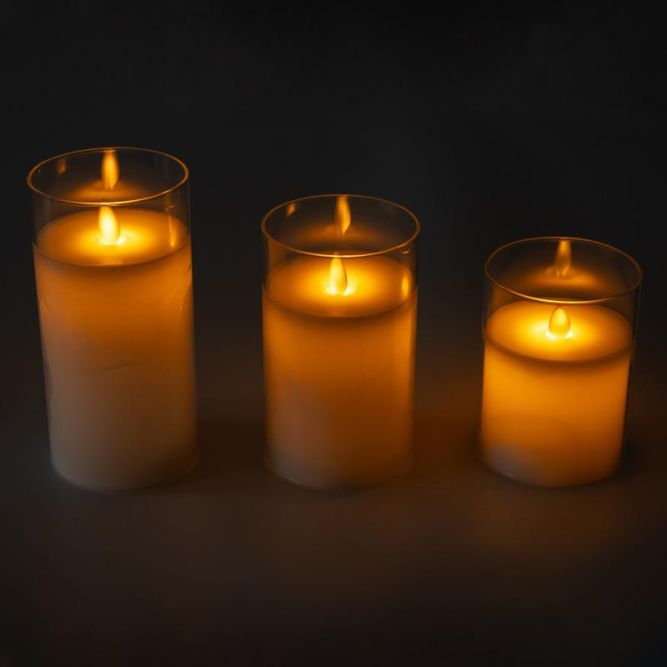 Свеча декоративная CL7-SET3-wh (компл. 3-х свечей бел.) ФАZА 5018853