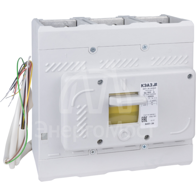 Выключатель автоматический 630А 5000Im ВА51-39-341810 УХЛ3 690В AC НР=230В AC/220В DC КЭАЗ 220965