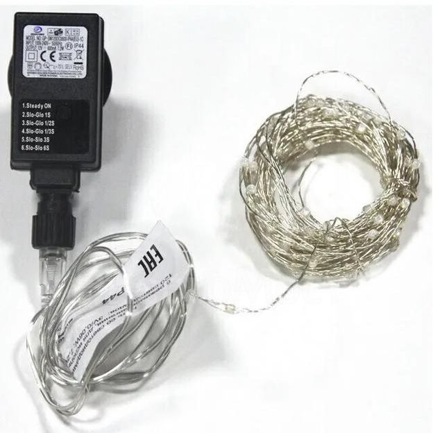 Гирлянда &amp;quot;Нить&amp;quot; LDMS120-CW 120 бел. ярких минисветодиодов 12м с контроллером уличная SHLights 4690601042965