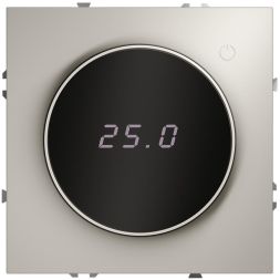 Терморегулятор электронный S70 с индикацией и датчиком для теплого пола механизм кашемир Voltum VLS070103