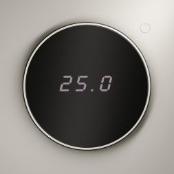 Терморегулятор электронный S70 с индикацией и датчиком для теплого пола механизм кашемир Voltum VLS070103