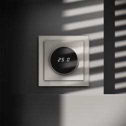 Терморегулятор электронный S70 с индикацией и датчиком для теплого пола механизм кашемир Voltum VLS070103