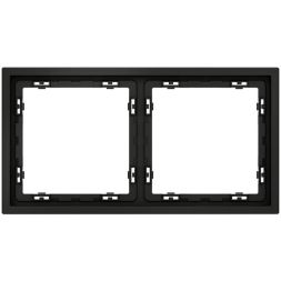 Рамка 2-м S70 пластик. черн. матов. Voltum VLS100208