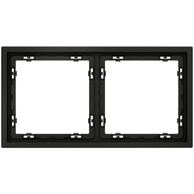 Рамка 2-м S70 пластик. черн. матов. Voltum VLS100208