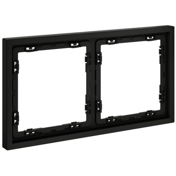 Рамка 2-м S70 пластик. черн. матов. Voltum VLS100208