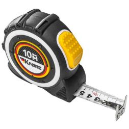 Рулетка Selbstfixierung 10мх25мм магнитный двухсторон. зацеп; двухсторон. шкала; автоматическая фиксация нейлон Kranz KR-12-9024
