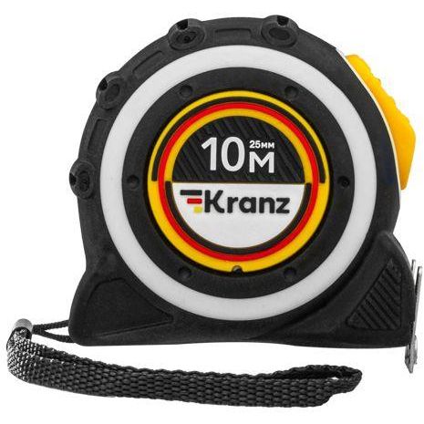 Рулетка Selbstfixierung 10мх25мм магнитный двухсторон. зацеп; двухсторон. шкала; автоматическая фиксация нейлон Kranz KR-12-9024