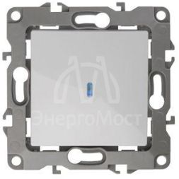 Механизм выключателя 1-кл. СП Эра12 10А IP20 12-1102-01 250В 10AX с подсветкой бел. Эра Б0014633