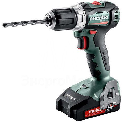 Дрель-шуруповерт аккумуляторная BS 18 L BL 2х2.0 LiIon кейс Metabo 602326500