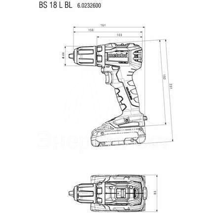Дрель-шуруповерт аккумуляторная BS 18 L BL 2х2.0 LiIon кейс Metabo 602326500