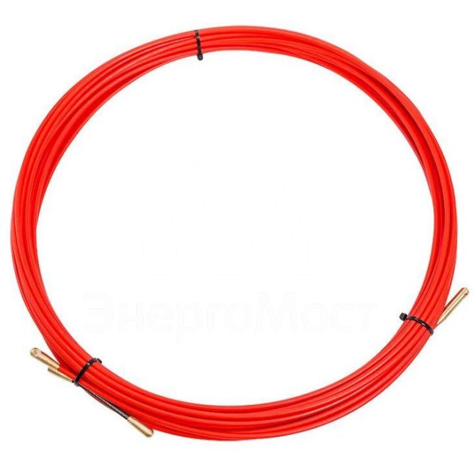 Протяжка кабельная (мини УЗК в бухте) 15м стеклопруток d3.5мм красн. REXANT 47-1015