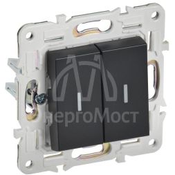 Выключатель 2-кл. SKANDY 10А SK-V09Bl с индикацией черн. IEK SK-V20-1-10-K02