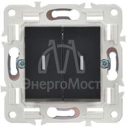 Выключатель 2-кл. SKANDY 10А SK-V09Bl с индикацией черн. IEK SK-V20-1-10-K02