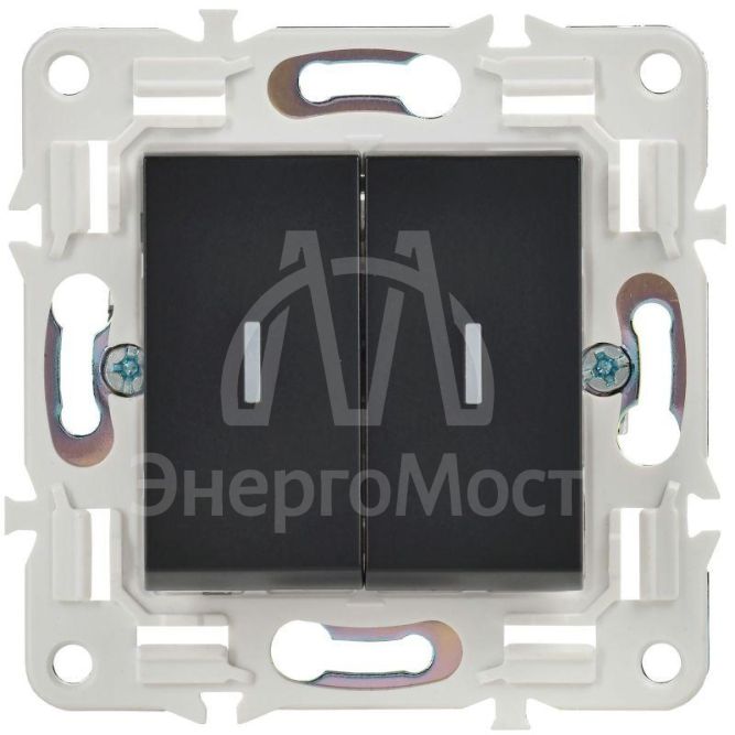 Выключатель 2-кл. SKANDY 10А SK-V09Bl с индикацией черн. IEK SK-V20-1-10-K02