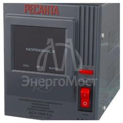 Стабилизатор напряжения АСН-1000/1-Ц 1ф 1кВт IP20 релейный Ресанта 63/6/2