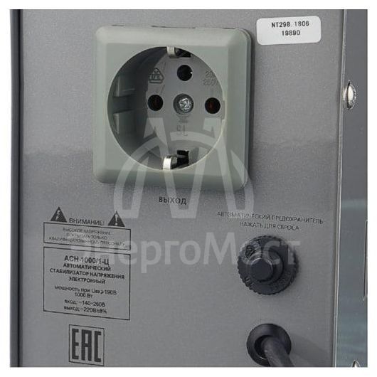 Стабилизатор напряжения АСН-1000/1-Ц 1ф 1кВт IP20 релейный Ресанта 63/6/2