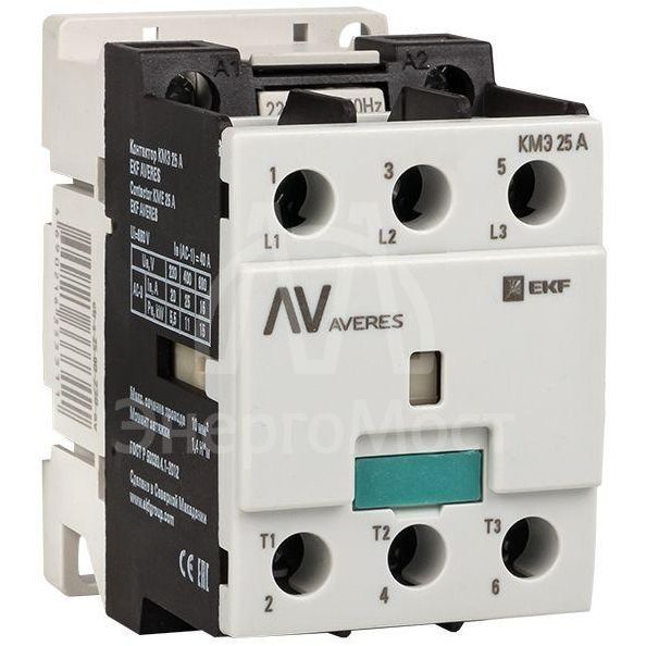 Контактор КМЭ 25А 400В АС AVERES EKF ctr-s-25-00-400-av