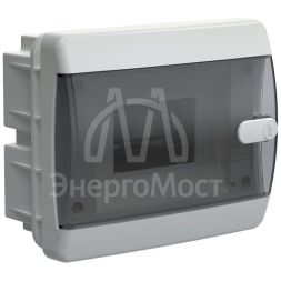 Корпус пластиковый ЩРВ-П-6 IP41 черн. прозр. дверь UNION Compact IEK UIC-KP12-V-06-41-K01