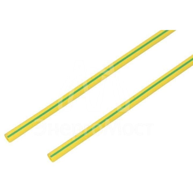 Трубка термоусадочная 25.0/12.5 1м желт./зел. Rexant 22-5007