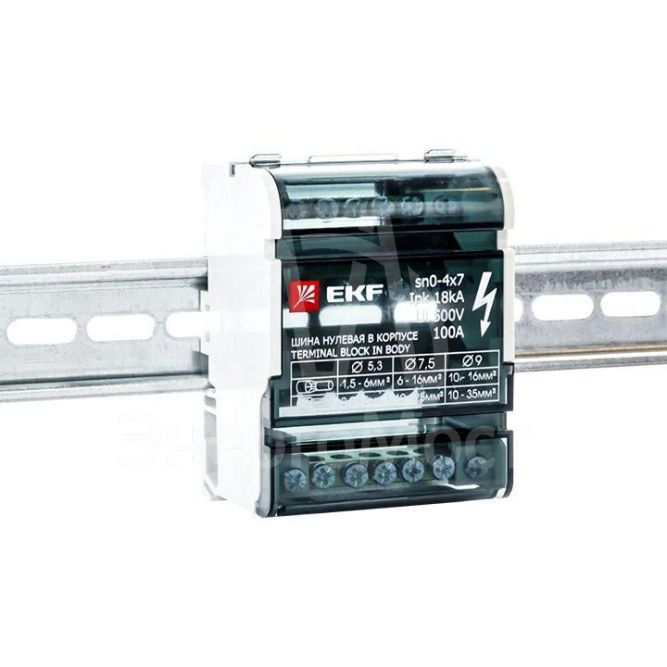 Шина нулевая в корпусе 4х7 EKF sn0-4x7