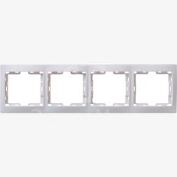 Рамка 4-м КВАРТА РГ-4-КБ горизонт. бел. GENERICA EMK40-K01-DM