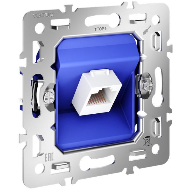 Розетка компьютерная S70 RJ45 кат.6 механизм Voltum VLS0601M
