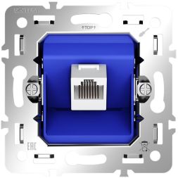 Розетка компьютерная S70 RJ45 кат.6 механизм Voltum VLS0601M