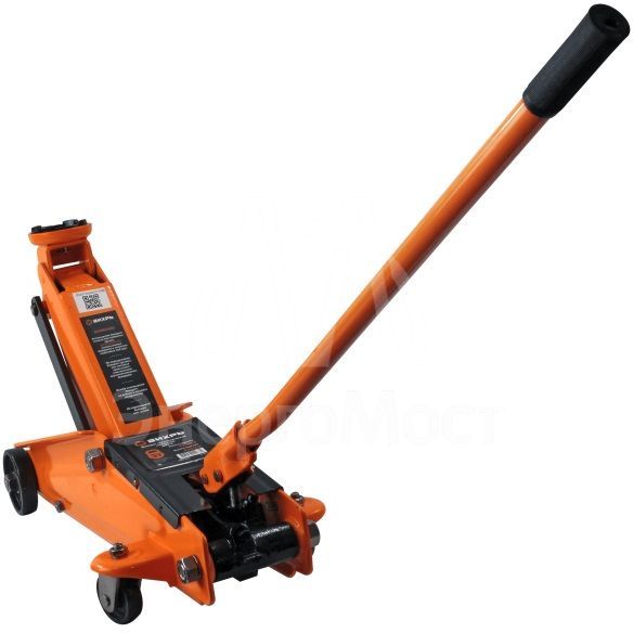 Домкрат автомобильный гидравлический подкатной ДМК-3 (3 т, 135-435 мм) Вихрь