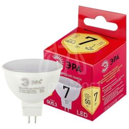 Лампа светодиодная RED LINE LED MR16-7W-827-GU5.3 R 7Вт MR16 софит 4000К нейтр. бел. GU5.3 Эра Б0050231