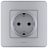 Розетка 1-м СП Inspiria 16А IP20 2P+E немецк. стандарт алюм. Leg 673722