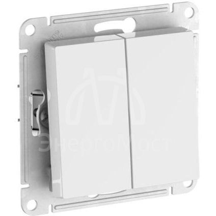 Выключатель 2-кл. AtlasDesign (сх. 5) 10AX быстрозажим. клем. механизм бел. SE ATN000151S
