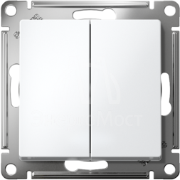 Выключатель 2-кл. AtlasDesign (сх. 5) 10AX быстрозажим. клем. механизм бел. SE ATN000151S