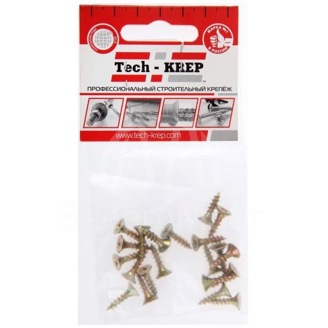 Саморез ШУж 4.0х16 потайной головкой (уп.25шт) Tech-KREP 102488