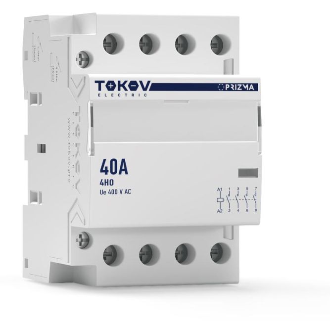 Контактор модульный 54мм 40А 230В АС 4НО PRIZMA TOKOV ELECTRIC TKE-PZ-MC-3-40-230-40
