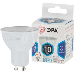 Лампа светодиодная MR16-10W-840-GU10 800лм ЭРА Б0032998