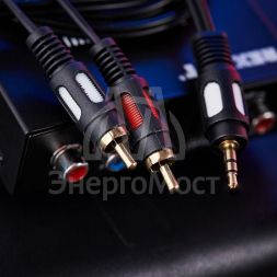 Шнур 3.5 Stereo Plug - 2RCA Plug 1.5м (GOLD) Rexant 17-4232