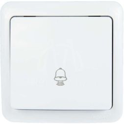 Кнопка звонка 1-кл. 1п ОП Viola 10А IP20 бел. LEZARD 751-0200-103