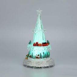 Фигура светодиодная "Новогодний поезд с мелодией" 30.5см RGB на подставке Neon-Night 513-025