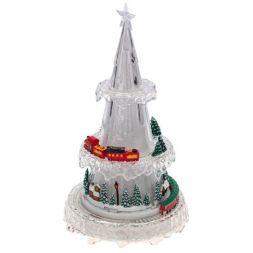 Фигура светодиодная "Новогодний поезд с мелодией" 30.5см RGB на подставке Neon-Night 513-025