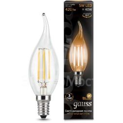 Лампа светодиодная Black Filament Свеча на ветру E14 5Вт 2700К Gauss 104801105