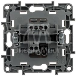 Механизм выключателя 1-кл. СП Etika 10А IP20 250В 10AX безвинт. зажимы бел. Leg 672201