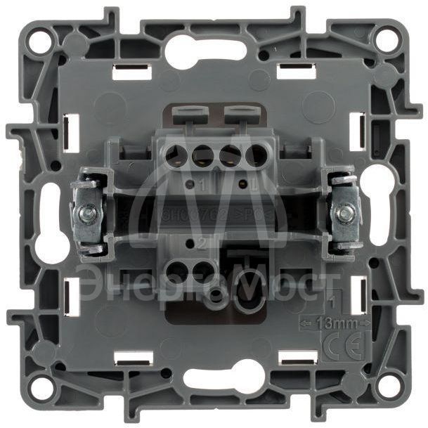 Механизм выключателя 1-кл. СП Etika 10А IP20 250В 10AX безвинт. зажимы бел. Leg 672201