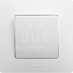 Механизм выключателя 1-кл. СП Etika 10А IP20 250В 10AX безвинт. зажимы бел. Leg 672201