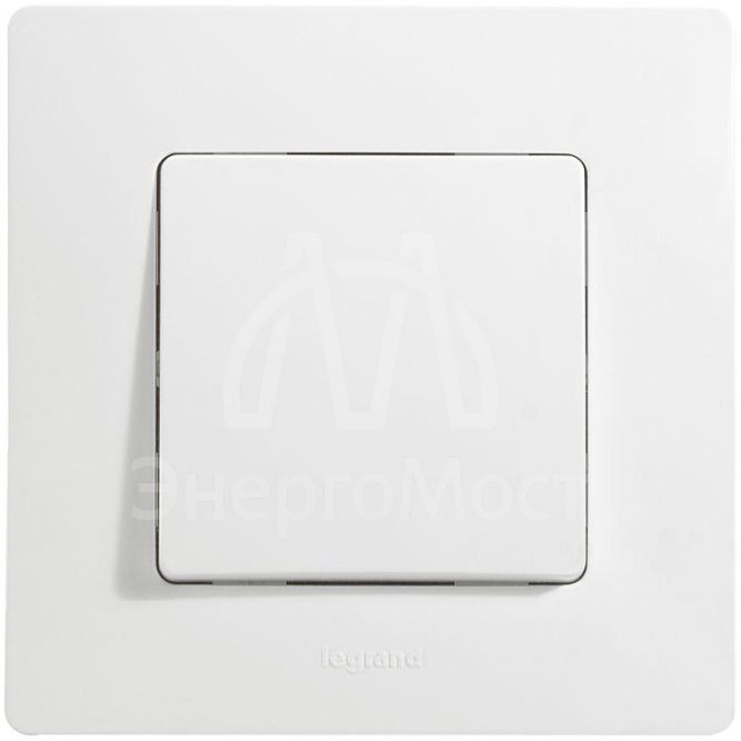 Механизм выключателя 1-кл. СП Etika 10А IP20 250В 10AX безвинт. зажимы бел. Leg 672201