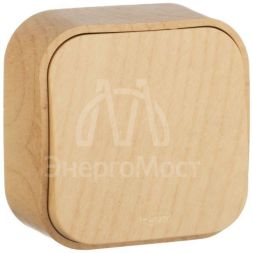 Выключатель 1-кл. ОП Quteo 10А IP20 10AX дерево Leg 782260