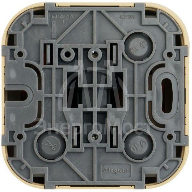 Выключатель 1-кл. ОП Quteo 10А IP20 10AX дерево Leg 782260