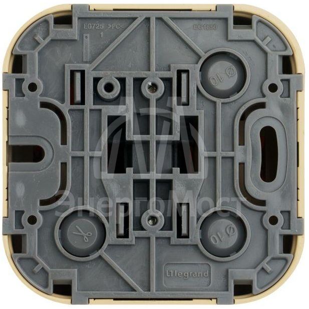 Выключатель 1-кл. ОП Quteo 10А IP20 10AX дерево Leg 782260