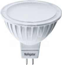 Лампа светодиодная 94 262 NLL-MR16-5-12-3K-GU5.3 5Вт 3000К тепл. бел. GU5.3 360лм 12В Navigator 94262