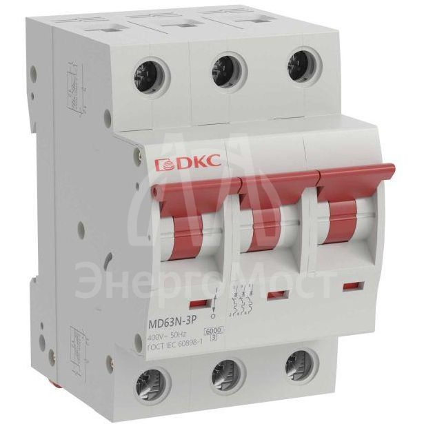 Выключатель автоматический модульный 3п C 50А 6кА MD63N YON MD63N-3PC50