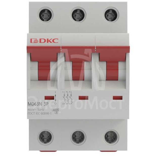 Выключатель автоматический модульный 3п C 50А 6кА MD63N YON MD63N-3PC50